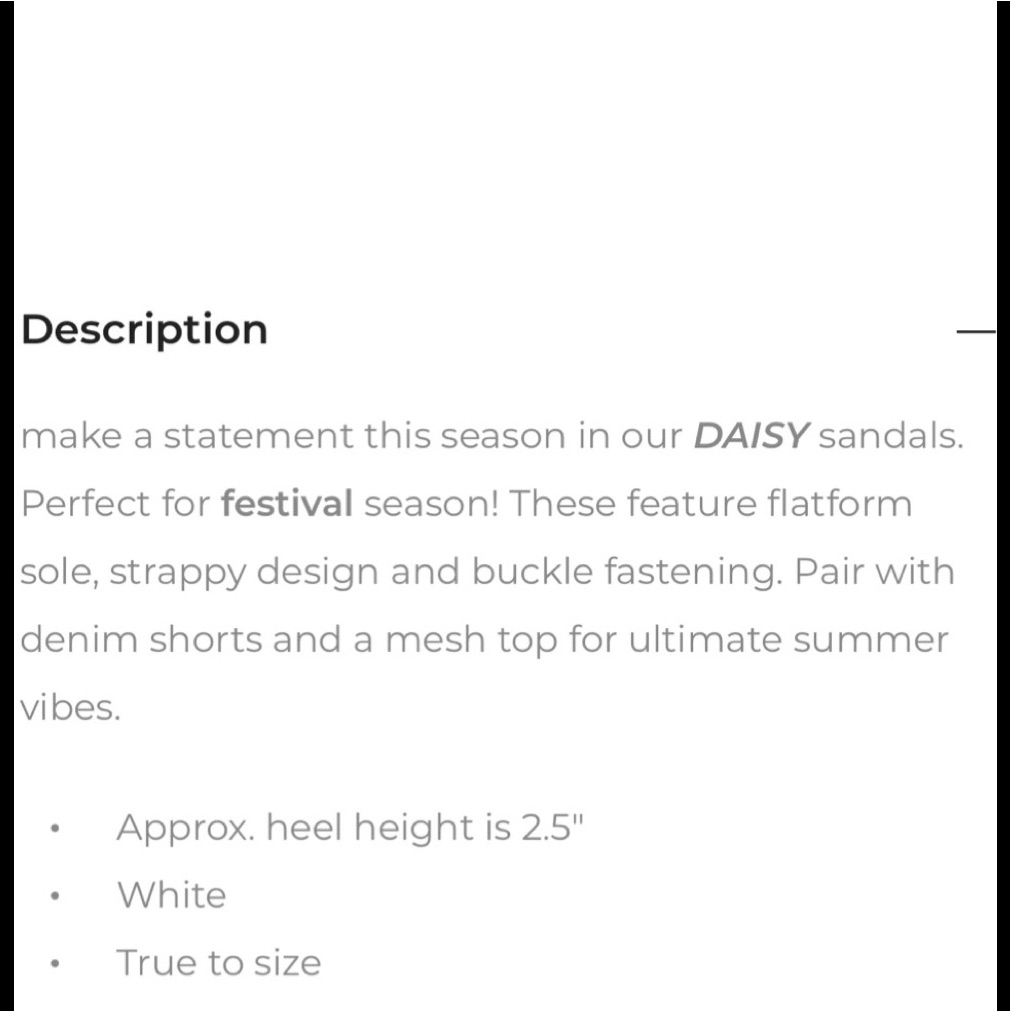 White Daisy Sandals — image 6 of 6
